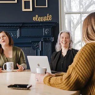 Team meeting in Elevate conference room