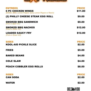 Our menu