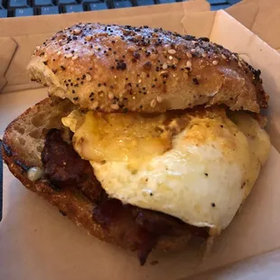 Bacon egg and cheese sandwich - yummy!