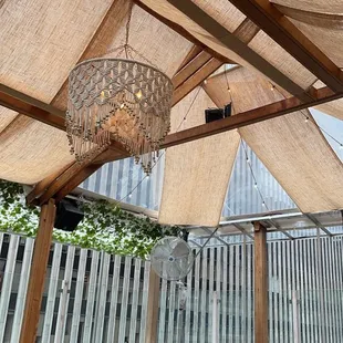 Beautiful rooftop seating