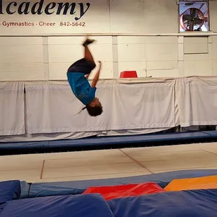 My son age 6 doing a front flip