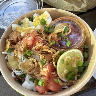 Soto Ayam. Indonesian chicken soup noodle.