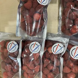 Freeze dried strawberries from Korea
