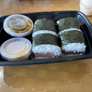 Spam Musubi $8.95 (rice was dry, not very tasty)