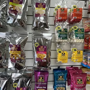 a variety of snacks on display