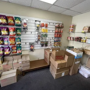 Inside their store with their product lineup