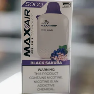 Max Air Black Sakura 5000 Puffs
