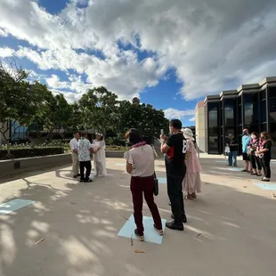 Courtyard wedding