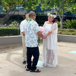 Courtyard wedding
