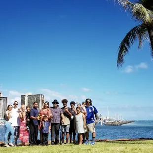 Family wedding party at Magic Island Park