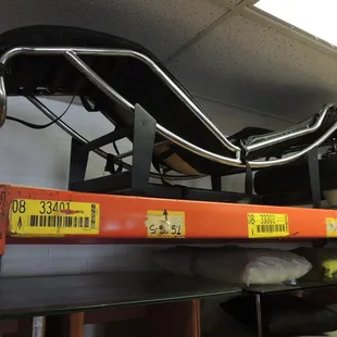 Le Corbusier lounge chair.  Not sure if copy or original.