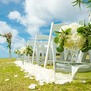 Oahu ocean front wedding