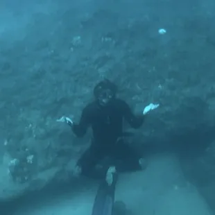 INSTRUCTOR TAITE: showing us his secret spot
