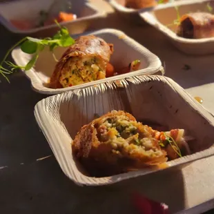 Leeward CC Culinary Arts serving Alohilani Resort &apos;s Ginger Kauai Shrimp &amp; Scallops Nem Rán