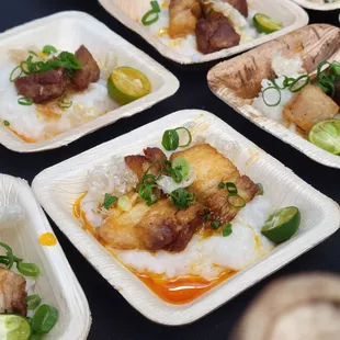 Chef Ria Dolly Barbosa of Peso Neighborhood  Lechon Kawali Ginger Lugaw