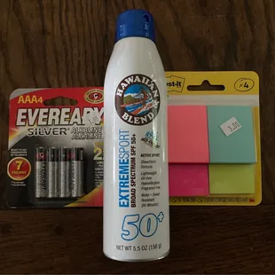 $1 batteries, $2 sunscreen, $3 post its!