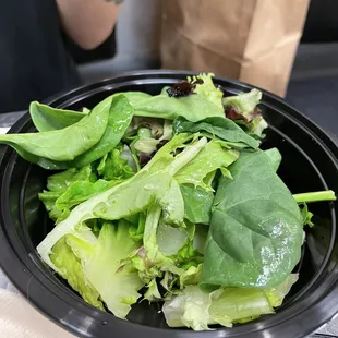 They forgot the salad for the half and half portion but they gave it to us on the side so we good