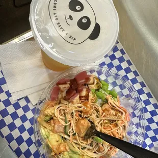 Aloha Bowl and Mango Green Tea