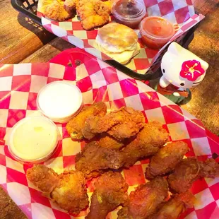 Chicken tenders and chicken wings