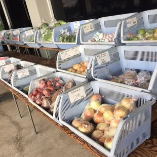 a variety of fruits and vegetables