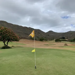 Nice view facing toward the valley the par three course goes into.