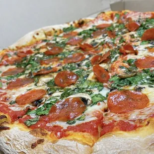 Mushroom, spinach, pepperoni