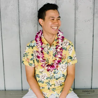 Single Orchid Lei Purple