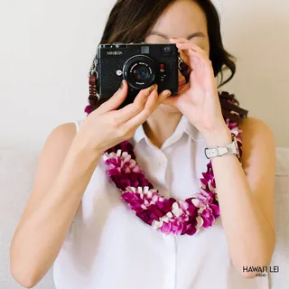 Spiral Orchid Lei Purple