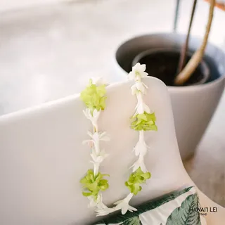 Tuberose  Orchid Combo Lei Green