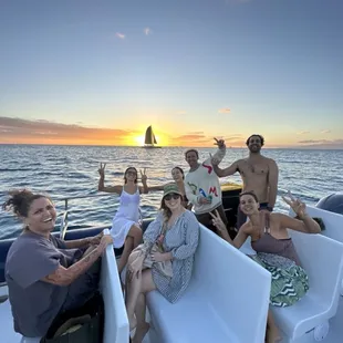 Sunsets are better on the water, join us for our sunset cruise and swim.