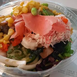 a bowl of food
