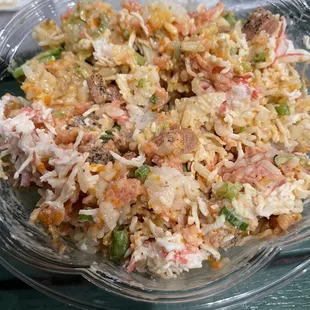 a bowl of rice and vegetables