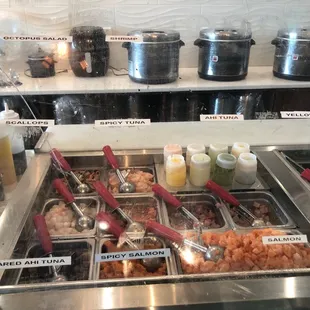 Proteins options with a variety of sauces