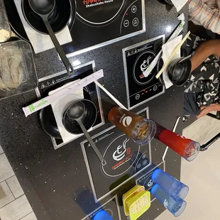 You can share a hot pot or have your own