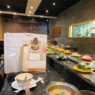 sushi and sashimi, interior