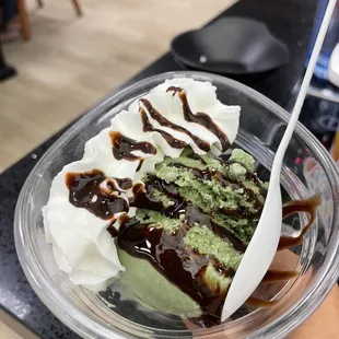 Green tea ice cream