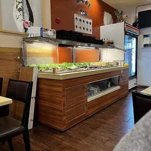 the kitchen and dining area