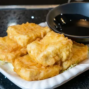 a plate of fried food