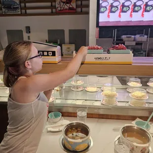 Meat arrives on train.