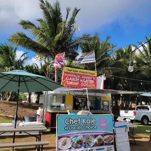 Located to the left of main food truck area