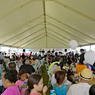 INSIDE VIEW ~ 40' Wide Freespan Tent ~ White