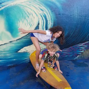 Wall on the side to take cool surfing photos
