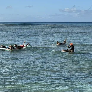 Celebrating after a fun and successful morning surfing