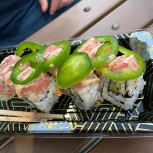Jalapeno spicy ahi, discounted but good