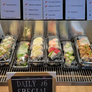 Pre-packed items for quick takeout