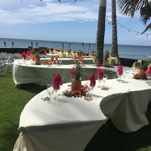 serpentine tables--Hawaii Tents and Events were the only ones I could find that carried them!
