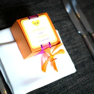 Custom cookie favor boxes suggested by Dianna