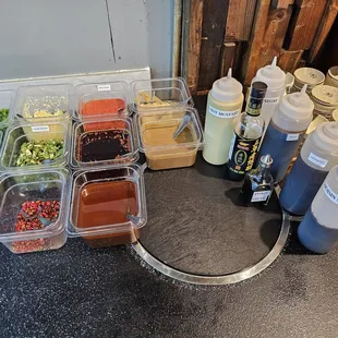 Sauces, toppings, and more!