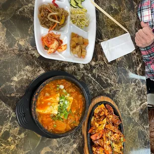 a person eating a meal