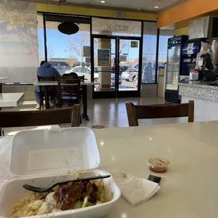 Daytime setting Inside Ahi BBQ restaurant.
 
 Note: they never been to Hawaii